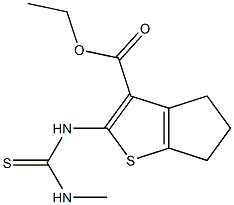 2-(3-Methylthioureido)-5,6-dihydro-4H-cyclopenta[b]thiophene-3-carboxylic acid ethyl ester Structure