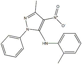 1-Phenyl-3-methyl-4-nitro-5-[(2-methylphenyl)amino]-1H-pyrazole Struktur