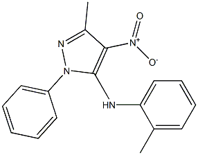 1-Phenyl-3-methyl-4-nitro-5-[(2-methylphenyl)amino]-1H-pyrazole Structure