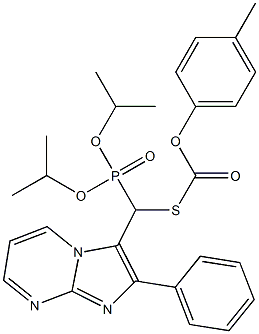 Thiocarbonic acid S-[(2-phenylimidazo[1,2-a]pyrimidin-3-yl)[bis(isopropyloxy)phosphinyl]methyl]O-(4-methylphenyl) ester|