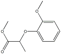 2-(2-メトキシフェノキシ)プロパン酸メチル 化学構造式