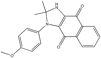 2,2-Dimethyl-2,3-dihydro-1-(4-methoxyphenyl)-1H-naphth[2,3-d]imidazole-4,9-dione,,结构式