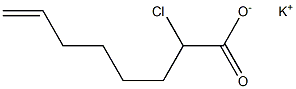 2-Chloro-7-octenoic acid potassium salt Struktur