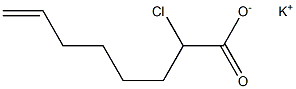 2-Chloro-7-octenoic acid potassium salt Structure