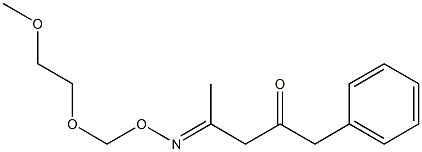 4-[(2-メトキシエトキシ)メトキシイミノ]-1-フェニルペンタン-2-オン 化学構造式