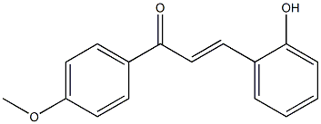 (E)-2-ヒドロキシ-4'-メトキシカルコン 化学構造式