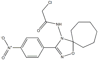 2-Chloro-N-[3-(4-nitrophenyl)-5,5-hexamethylene-1,2,4-oxadiazol-4(5H)-yl]acetamide Structure