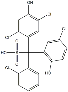 (2-Chlorophenyl)(3-chloro-6-hydroxyphenyl)(2,5-dichloro-4-hydroxyphenyl)methanesulfonic acid Structure