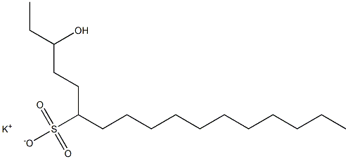 3-Hydroxyheptadecane-6-sulfonic acid potassium salt Struktur