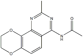 8-Acetylamino-2,3-dihydro-6-methyl-1,4-dioxa-5,7-diazaphenanthrene Struktur