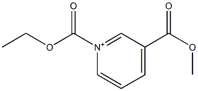 Pyridinium-1,3-dicarboxylic acid 1-ethyl 3-methyl ester 结构式