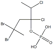 Phosphoric acid hydrogen (2,2-dibromopropyl)(1,2-dichloropropyl) ester Structure