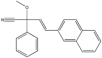2-メトキシ-2-フェニル-4-(2-ナフチル)-3-ブテンニトリル 化学構造式