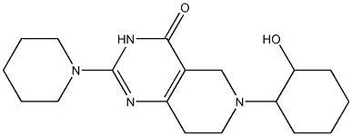  2-Piperidino-5,6,7,8-tetrahydro-6-(2-hydroxycyclohexyl)pyrido[4,3-d]pyrimidin-4(3H)-one