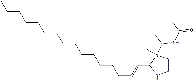 1-[1-(Acetylamino)ethyl]-1-ethyl-2-(1-hexadecenyl)-4-imidazoline-1-ium Struktur
