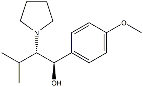 (1R,2S)-3-Methyl-1-(p-methoxyphenyl)-2-(1-pyrrolidinyl)-1-butanol Struktur