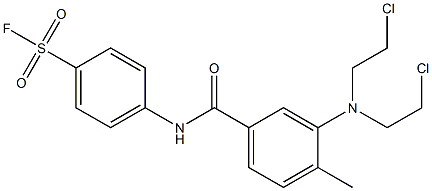 p-[3-[Bis(2-chloroethyl)amino]-4-methylphenylcarbonylamino]benzenesulfonyl fluoride 结构式