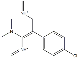 3-Dimethylamino-2-(4-chlorophenyl)-2-propene-1-(dimethyliminium),,结构式