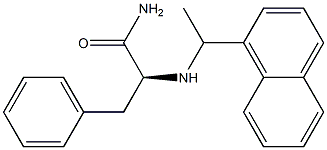 N-[1-(1-ナフチル)エチル]-L-フェニルアラニンアミド 化学構造式