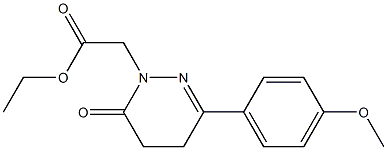 3-(4-メトキシフェニル)-5,6-ジヒドロ-6-オキソピリダジン-1(4H)-酢酸エチル 化学構造式