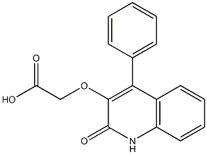 2-Oxo-4-phenyl-1,2-dihydroquinolin-3-yloxyacetic acid Struktur