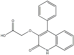 2-Oxo-4-phenyl-1,2-dihydroquinolin-3-yloxyacetic acid 结构式