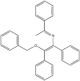 4-Benzyloxy-1,3,4-triphenyl-1-methyl-2-aza-1,3-butadiene 结构式