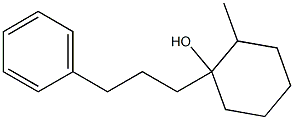 1-(3-フェニルプロピル)-2-メチルシクロヘキサノール 化学構造式