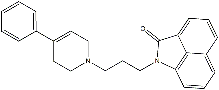 1-[3-[(1,2,3,6-テトラヒドロ-4-フェニルピリジン)-1-イル]プロピル]ベンゾ[cd]インドール-2(1H)-オン 化学構造式