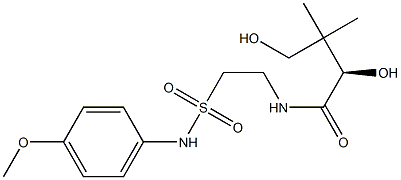 [R,(+)]-2,4-Dihydroxy-N-[2-[(p-methoxyphenyl)sulfamoyl]ethyl]-3,3-dimethylbutyramide,,结构式