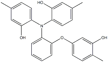 N,N-Bis(2-hydroxy-4-methylphenyl)-2-(3-hydroxy-4-methylphenoxy)benzenamine 结构式