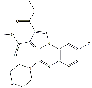 8-Chloro-4-morpholinopyrrolo[1,2-a]quinoxaline-2,3-dicarboxylic acid dimethyl ester,,结构式