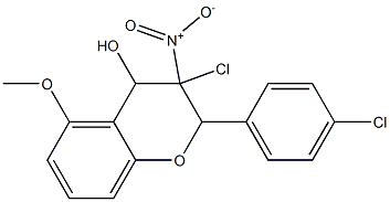 3-Chloro-3,4-dihydro-4-hydroxy-3-nitro-2-(4-chlorophenyl)-5-methoxy-2H-1-benzopyran