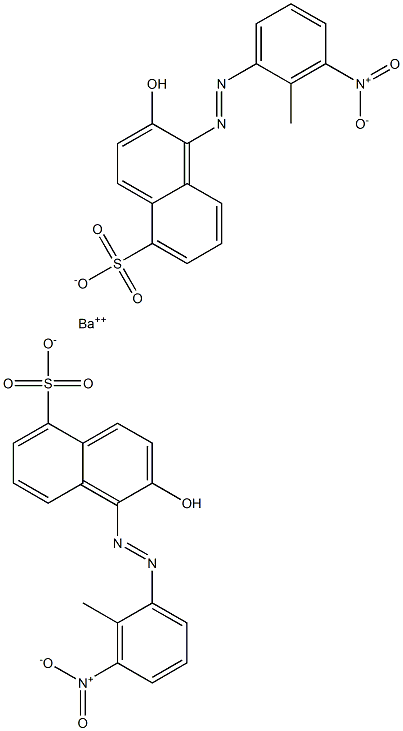 Bis[1-[(2-methyl-3-nitrophenyl)azo]-2-hydroxy-5-naphthalenesulfonic acid]barium salt 结构式