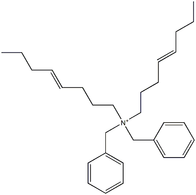 Di(4-octenyl)dibenzylaminium 结构式