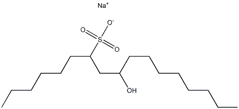 9-Hydroxyheptadecane-7-sulfonic acid sodium salt,,结构式