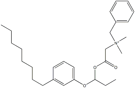 N,N-Dimethyl-N-benzyl-N-[[[1-(3-octylphenyloxy)propyl]oxycarbonyl]methyl]aminium Structure