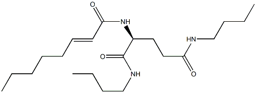 N2-(2-オクテノイル)-N1,N5-ジブチルグルタミンアミド 化学構造式