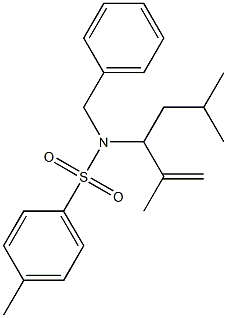 N-Benzyl-N-(1-isopropenyl-3-methylbutyl)-4-methylbenzenesulfonamide 结构式