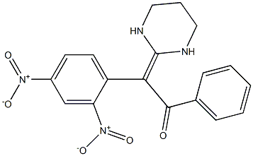 2-[(2,4-Dinitrophenyl)(benzoyl)methylene]hexahydropyrimidine Structure