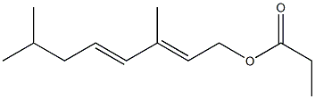 Propionic acid 3,7-dimethyl-2,4-octadienyl ester 结构式