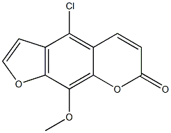 4-Chloro-9-methoxy-7H-furo[3,2-g][1]benzopyran-7-one Structure