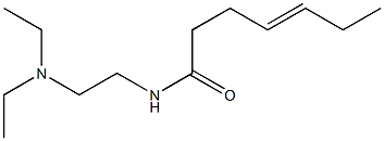 N-[2-(Diethylamino)ethyl]-4-heptenamide 结构式