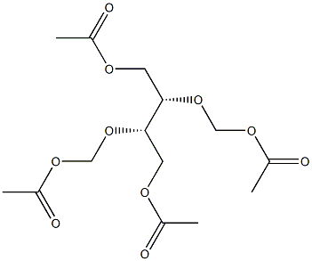 (2S,3S)-2,3-ビス(アセトキシメトキシ)ブタン-1,4-ジオールジアセタート 化学構造式