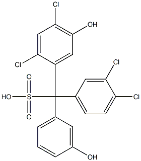 (3,4-Dichlorophenyl)(2,4-dichloro-5-hydroxyphenyl)(3-hydroxyphenyl)methanesulfonic acid