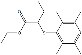 2-[(2,3,5,6-Tetramethylphenyl)thio]butyric acid ethyl ester Structure