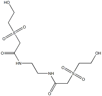 2,2'-Bis(2-hydroxyethylsulfonyl)[N,N'-ethylenebis(acetamide)] 结构式