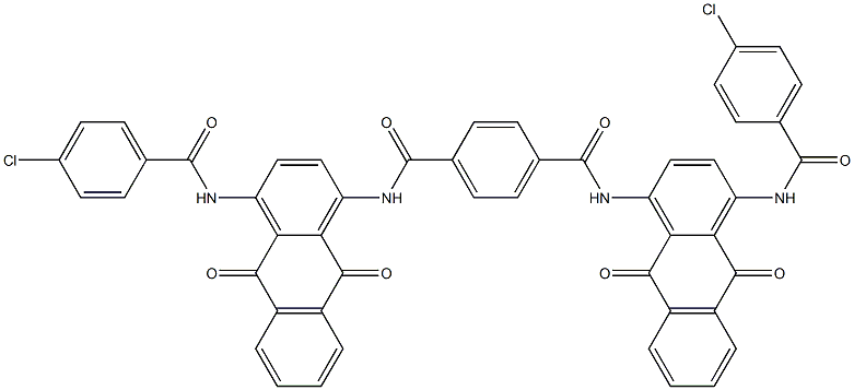 N,N'-Bis[4-(4-chlorobenzoylamino)-9,10-dihydro-9,10-dioxoanthracen-1-yl]-1,4-benzenedicarboxamide Structure