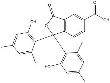 1,3-Dihydro-1,1-bis(6-hydroxy-2,4-dimethylphenyl)-3-oxoisobenzofuran-5-carboxylic acid Structure