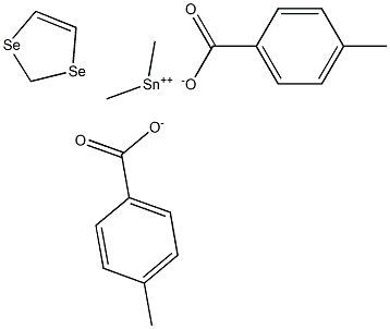 Dimethylstannanediselenolebis(4-methylbenzoate),,结构式